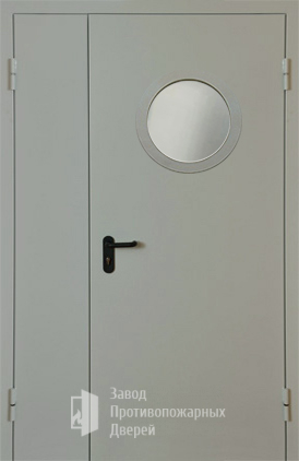 Фото двери «Полуторная с круглым стеклом EI-30» в Коломне