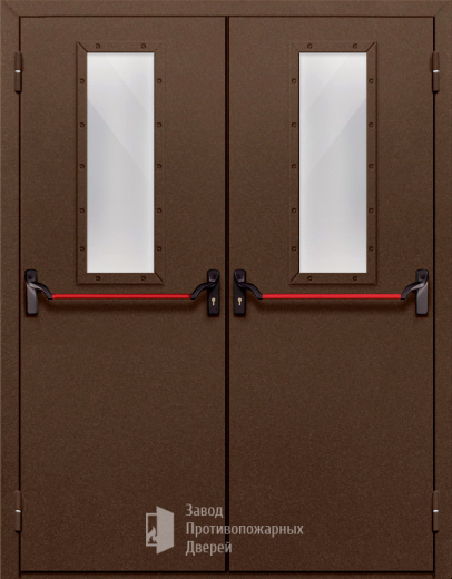 Фото двери «Двупольная со стеклом и антипаникой №68» в Коломне