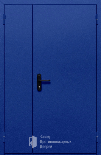 Фото двери «Полуторная глухая (синяя)» в Коломне