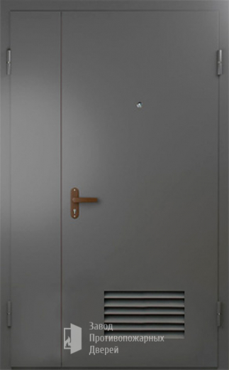 Фото двери «Техническая дверь №7 полуторная с вентиляционной решеткой» в Коломне