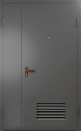 Фото двери «Техническая дверь №7 полуторная с вентиляционной решеткой» в Коломне