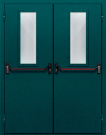 Фото двери «Двупольная со стеклом и антипаникой №66» в Коломне