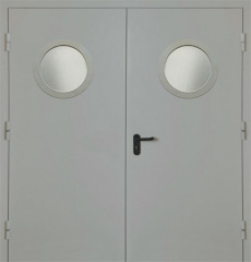 Фото двери «Двупольная с круглым стеклом EI-30» в Коломне