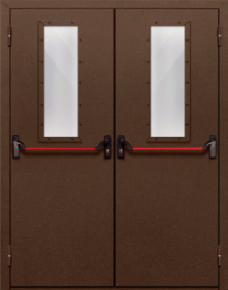 Фото двери «Двупольная со стеклом и антипаникой №68» в Коломне