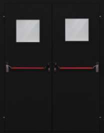 Фото двери «Двупольная со стеклом и антипаникой №54» в Коломне