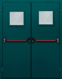 Фото двери «Двупольная со стеклом и антипаникой №56» в Коломне