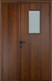 Фото двери «Полуторная МДФ со стеклом EI-30» в Коломне