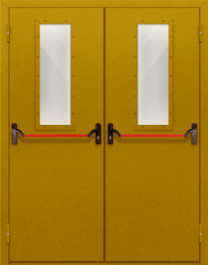 Фото двери «Двупольная со стеклом и антипаникой №65» в Коломне